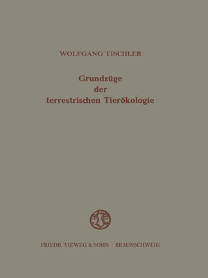cover image of Grundzüge der terrestrischen Tierökologie